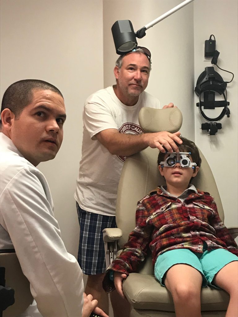 9-year-old Creed Pettit being tested at Bascom Palmer Eye Institute in Miami in advance of his gene therapy treatment with LUXTURNA. The treatment will reverse Creed's vision loss due to Leber congenital amaurosis with a mutation of the RPE65 gene.