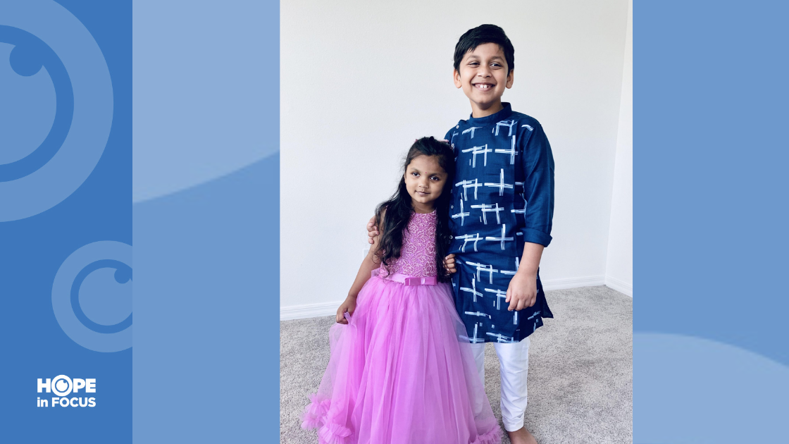 Parvi with her brother Thanmay