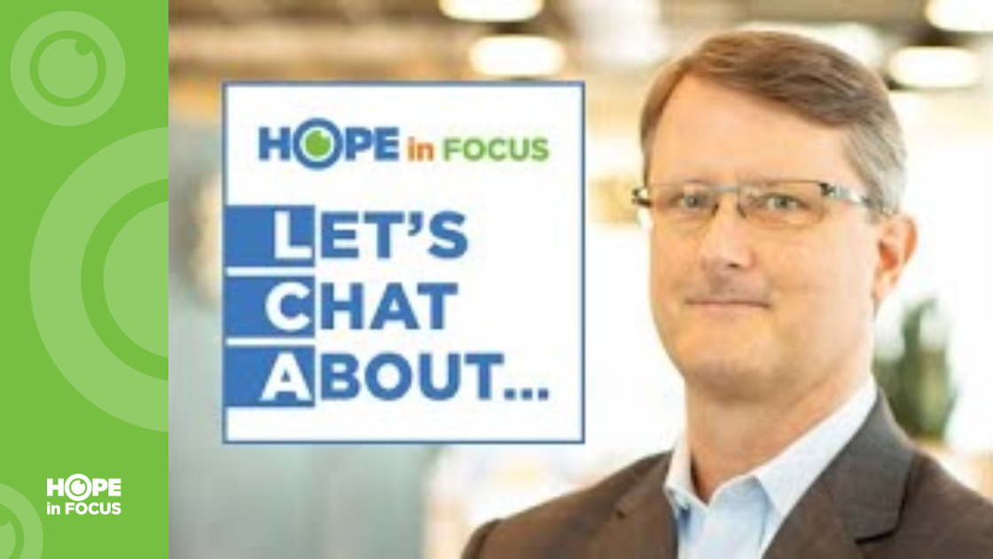 Hope in Focus Let's Chat About ... webinar logo and guest