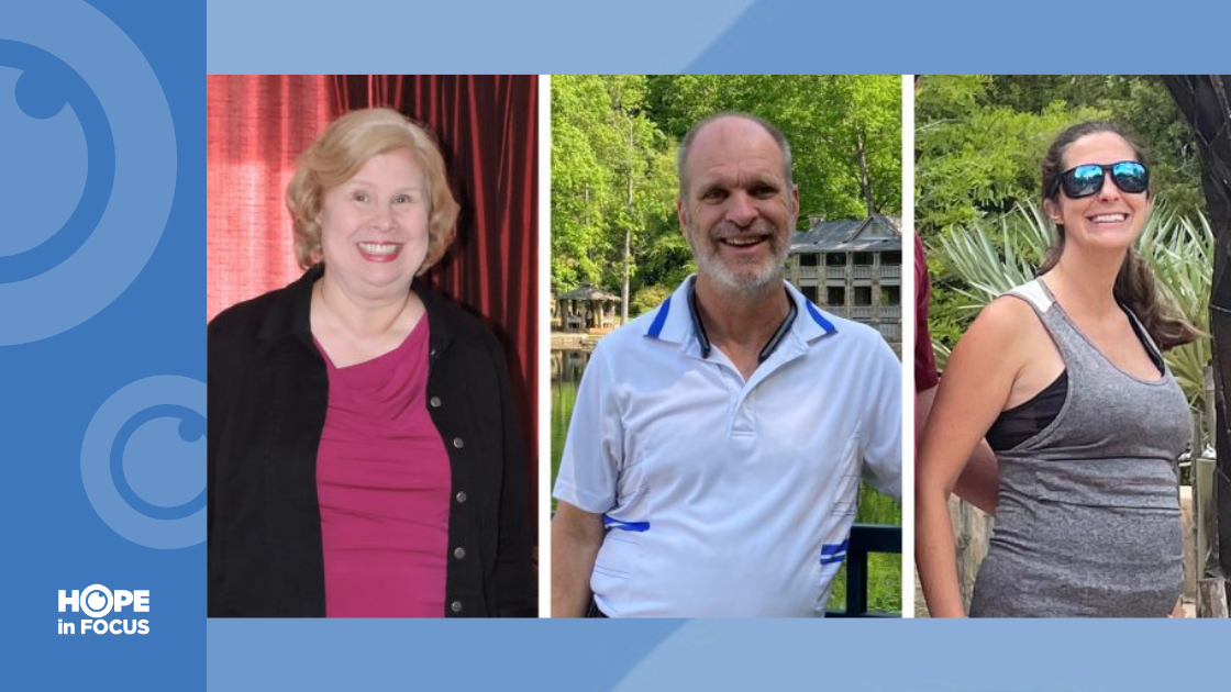 A college of Linda, Russ, and Emily.