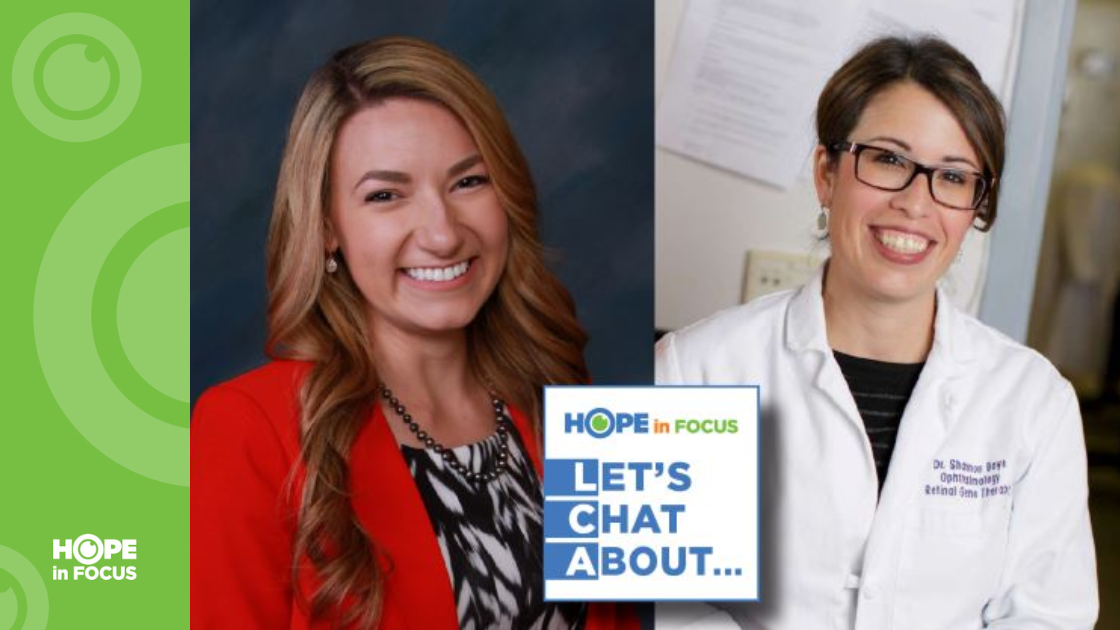 Hope in Focus Let's Chat About ... webinar logo with guests