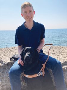 Jack and his guide dog, Baloo