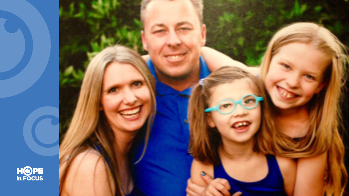 Dr. Christina Reichardt with husband Dan and daughters Ashlyn and Kailey.