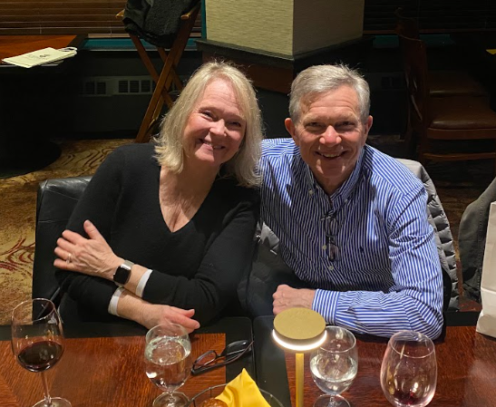 Betty and Bill Smith sitting at table